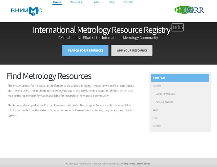 The International Metrology Resource Registry BIPM